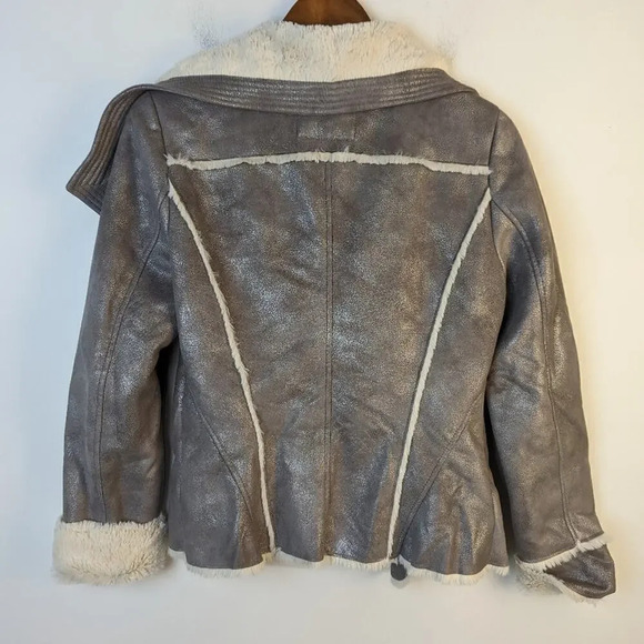 Guess Faux Suede Moto Bomber Jacket / Medium - Picture 6 of 9